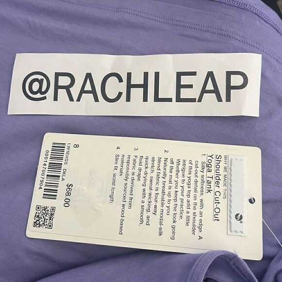 Lululemon Shoulder Cut-Out Yoga Tank Top size 8 - Picture 5 of 5
